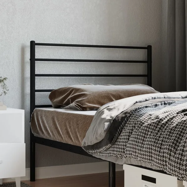 Tête de lit de remplacement métal noir 80 cm