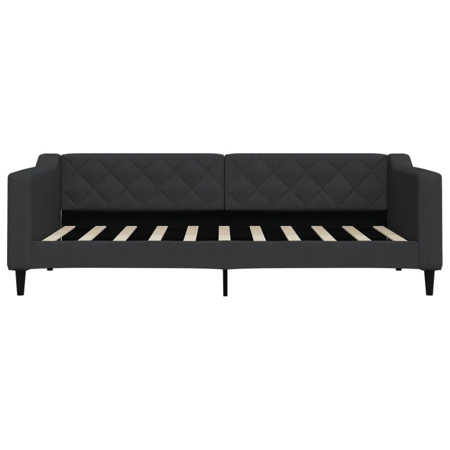 Lit de repos sans matelas noir 90x190 cm tissu - 3