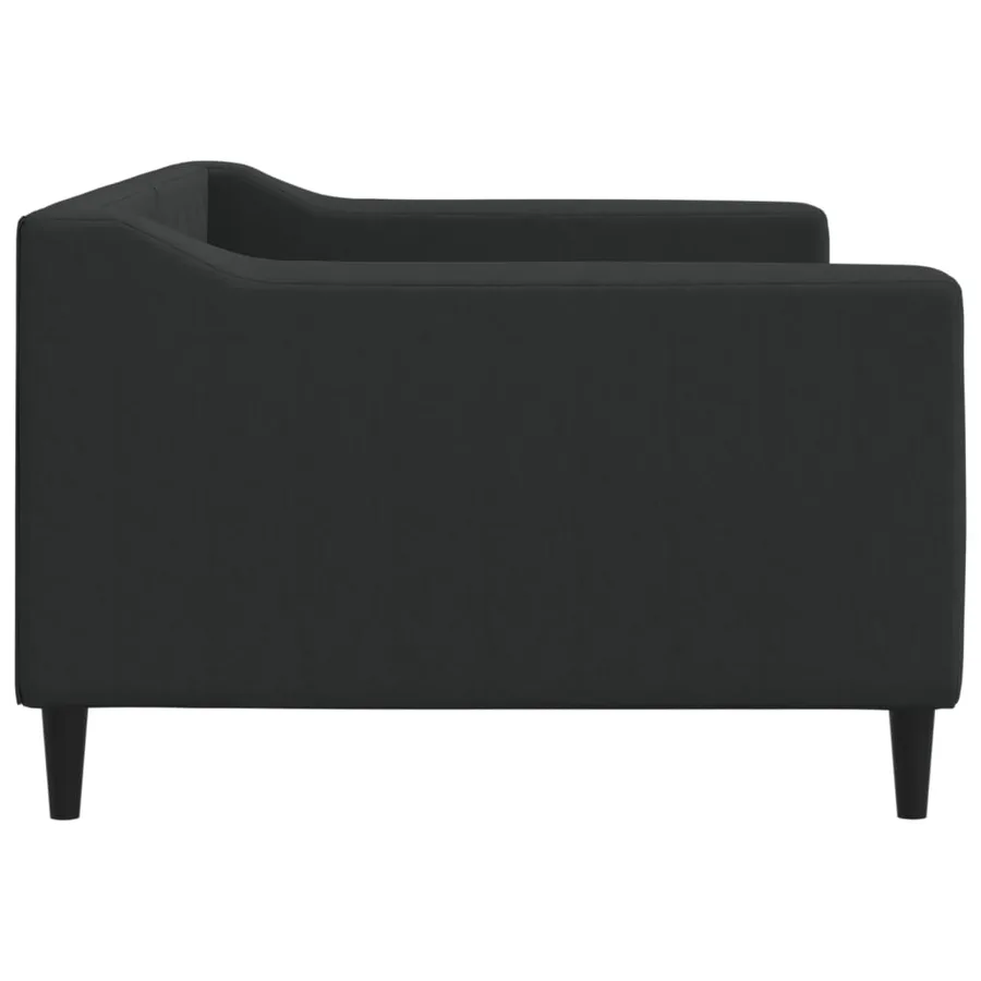 Lit de repos sans matelas noir 90x190 cm tissu - 4