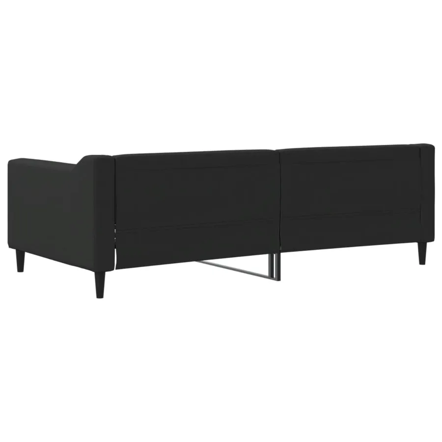 Lit de repos sans matelas noir 90x190 cm tissu - 5