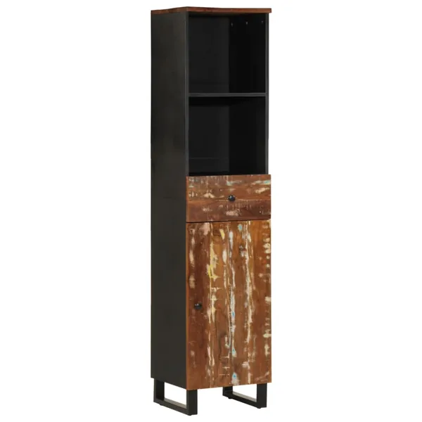 Armoire de salle de bain 38x33x160 cm bois massif récupération