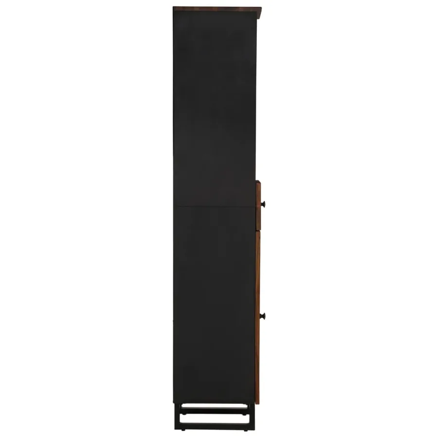 Armoire de salle de bain 38x33x160 cm bois massif récupération - 4