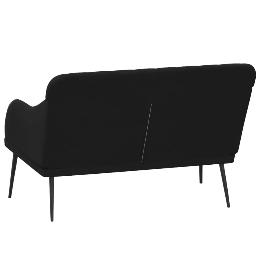 Banc Noir 110x76x80 cm Velours - 5