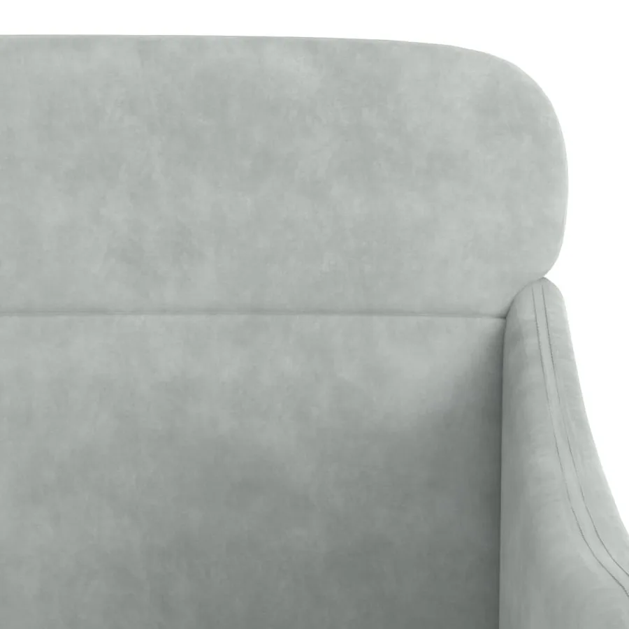 Fauteuil Gris clair 63x76x80 cm Velours - 6