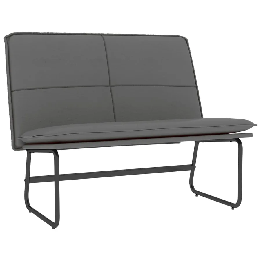 Banc Gris 100x75x76 cm Similicuir - 2