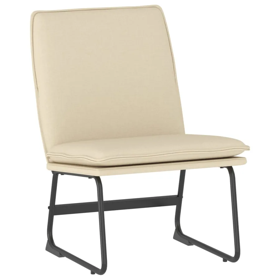 Chaise longue Crème 52x75x76 cm Tissu - 2