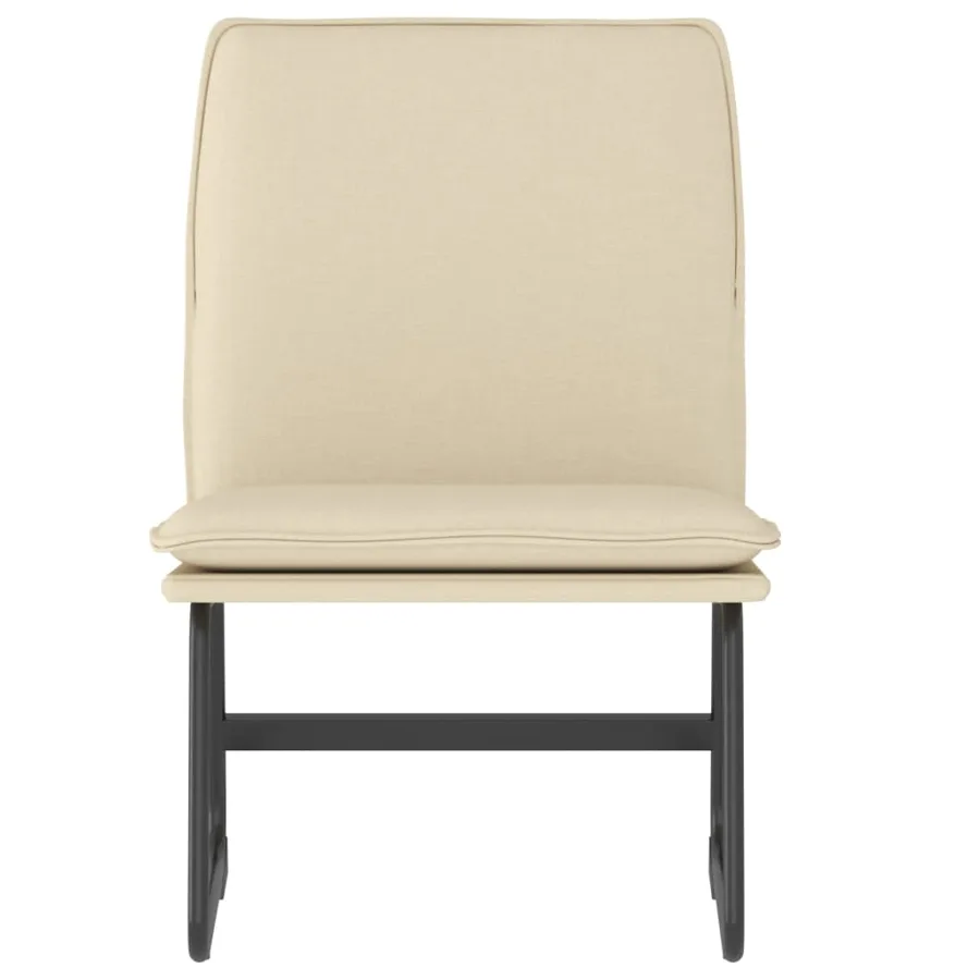 Chaise longue Crème 52x75x76 cm Tissu - 3