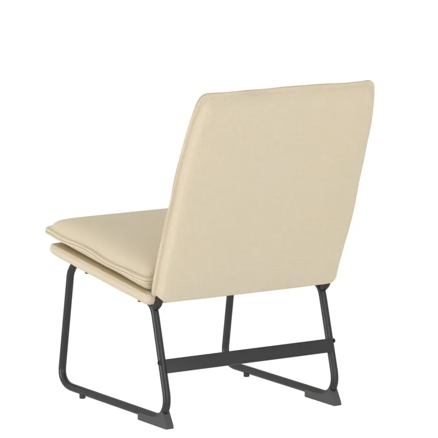 Chaise longue Crème 52x75x76 cm Tissu - 5