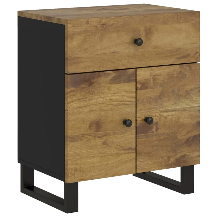 Table de chevet 50x33x60 cm Bois de manguier et d'ingénierie - 11