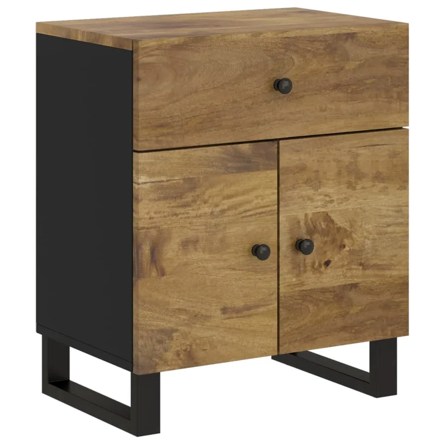 Table de chevet 50x33x60 cm Bois de manguier et d'ingénierie - 12