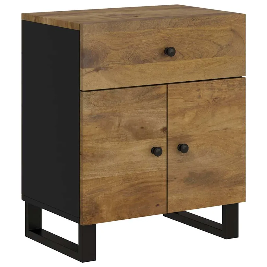 Table de chevet 50x33x60 cm Bois de manguier et d'ingénierie - 2