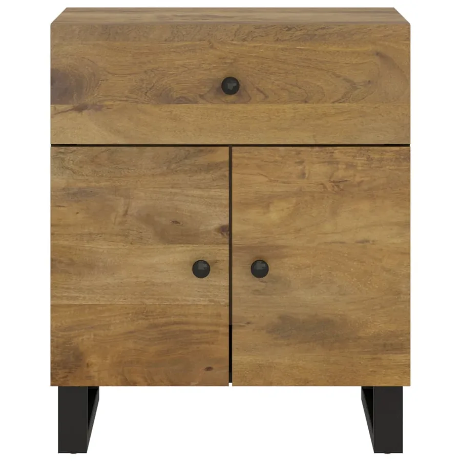Table de chevet 50x33x60 cm Bois de manguier et d'ingénierie - 3