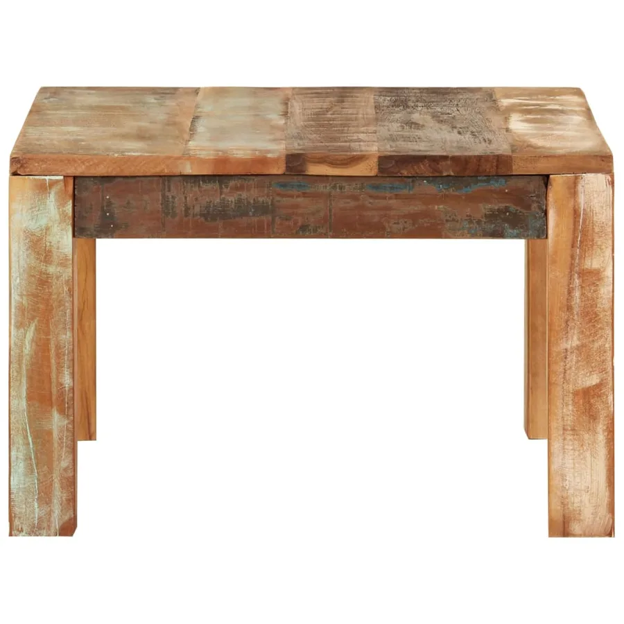 Table basse 55x55x35 cm Bois de récupération massif - 3