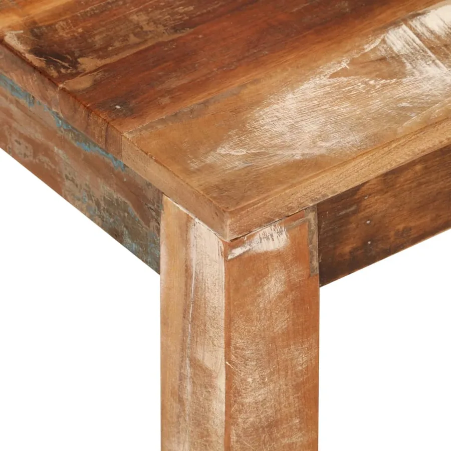 Table basse 55x55x35 cm Bois de récupération massif - 5