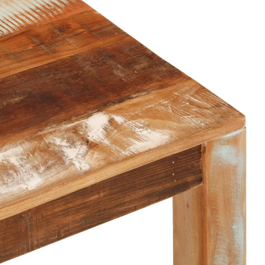 Table basse 55x55x35 cm Bois de récupération massif - 6
