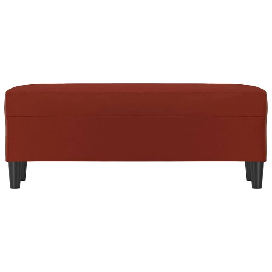 Banc Rouge bordeaux 100x35x41 cm Similicuir - 3