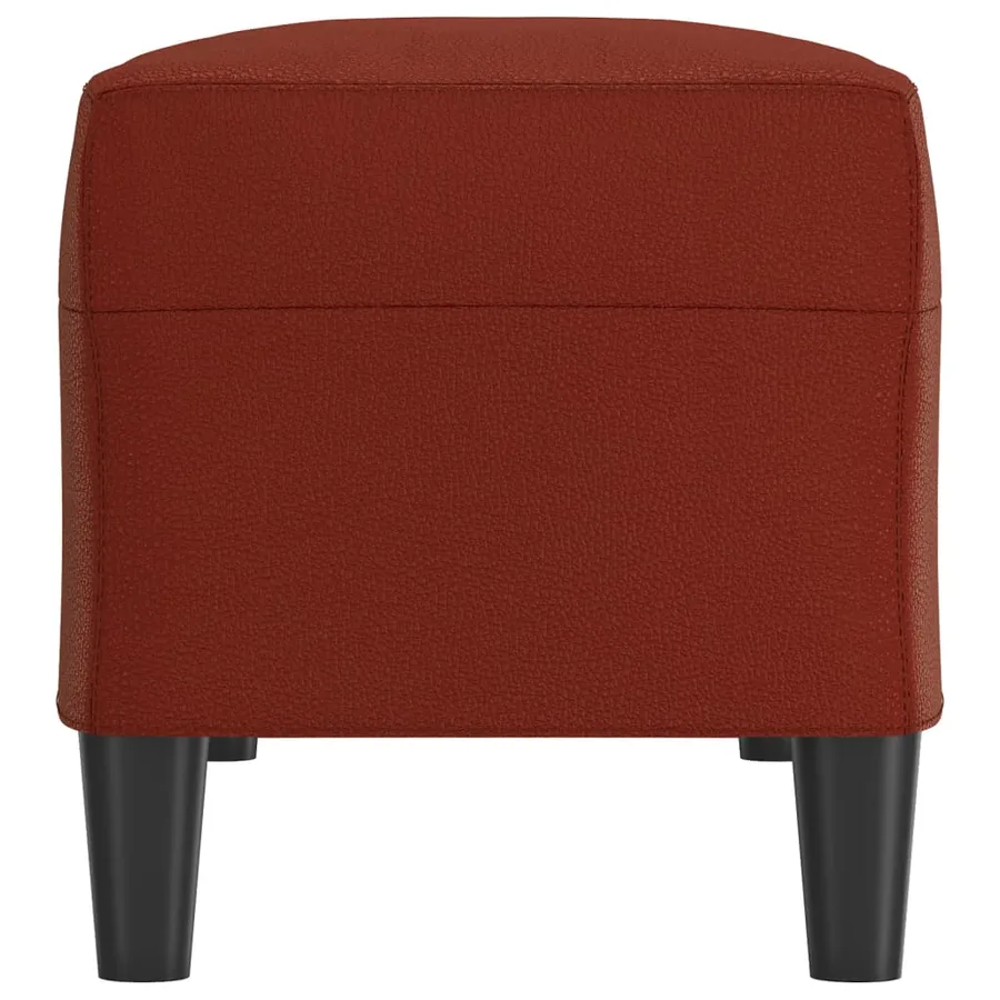 Banc Rouge bordeaux 100x35x41 cm Similicuir - 4