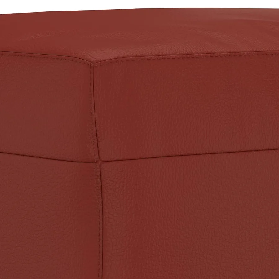 Banc Rouge bordeaux 100x35x41 cm Similicuir - 5