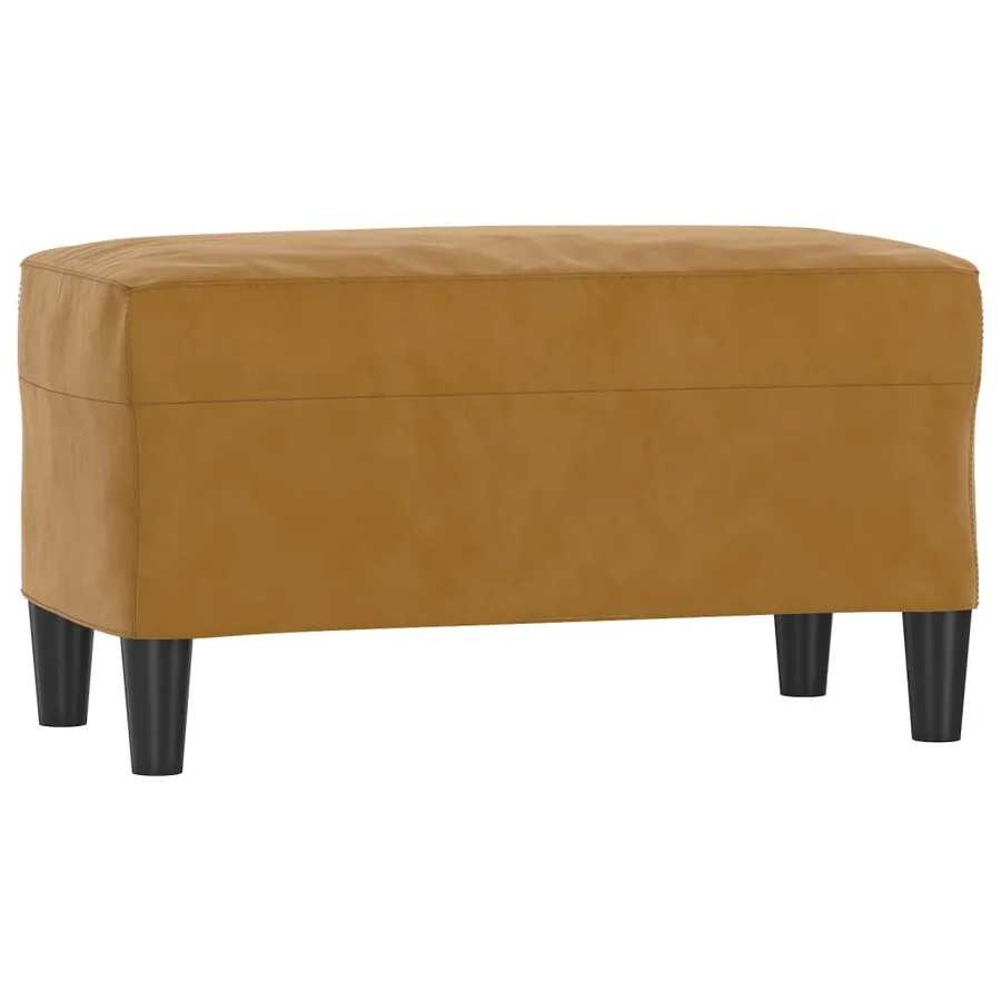 Banc Marron 70x35x41 cm Velours - 2
