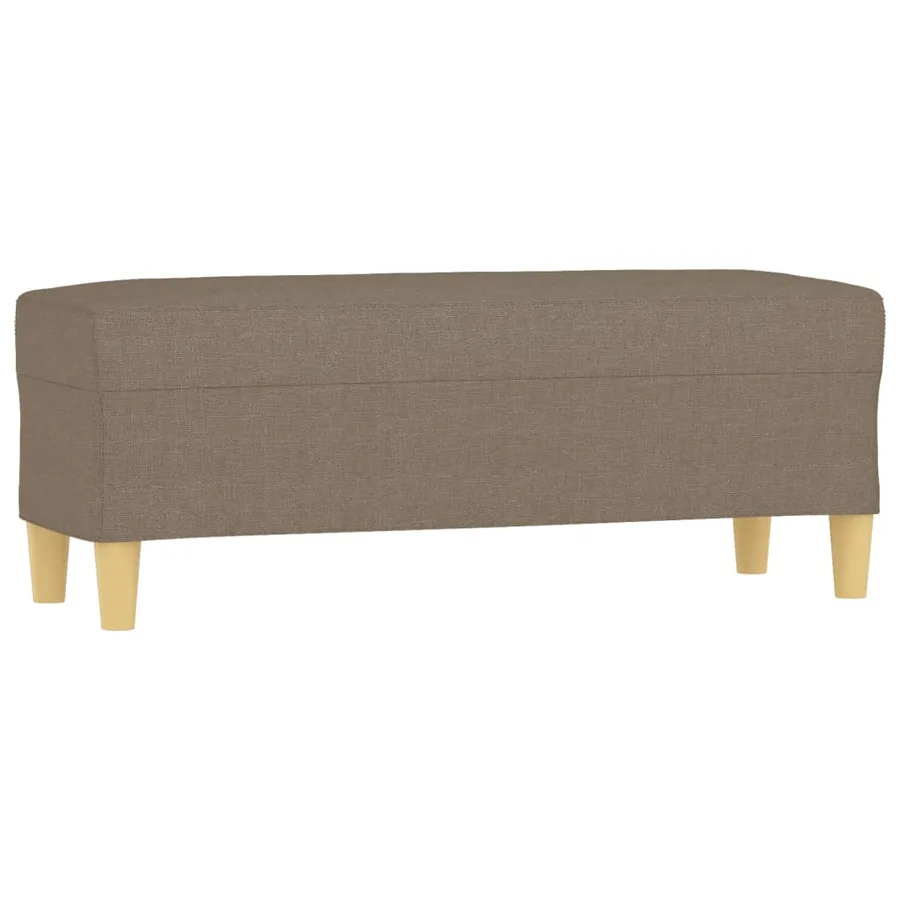 Banc Taupe 100x35x41 cm Tissu - 2
