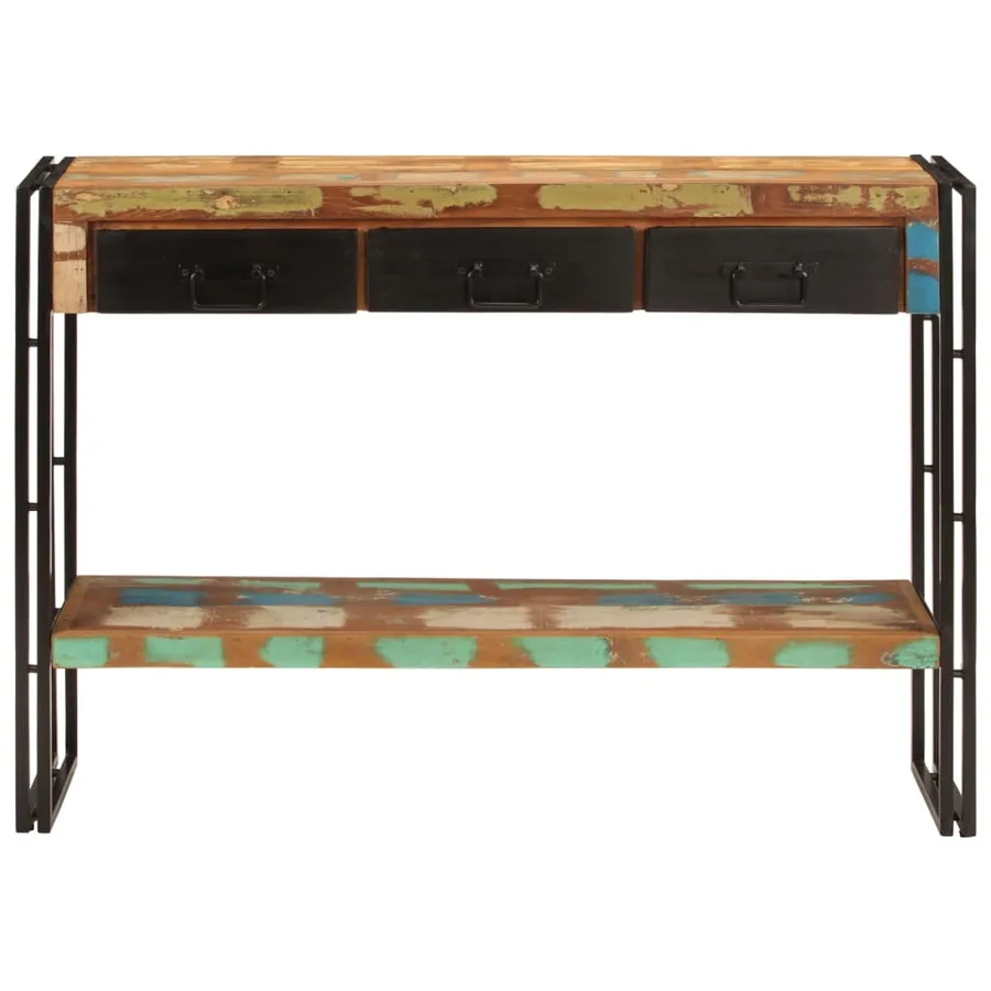 Table console 110x30x76 cm Bois massif de récupération - 2