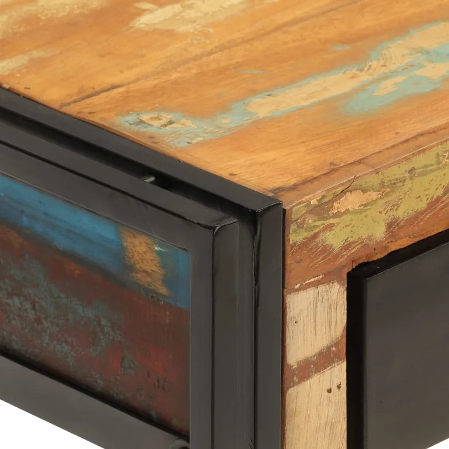 Table console 110x30x76 cm Bois massif de récupération - 4