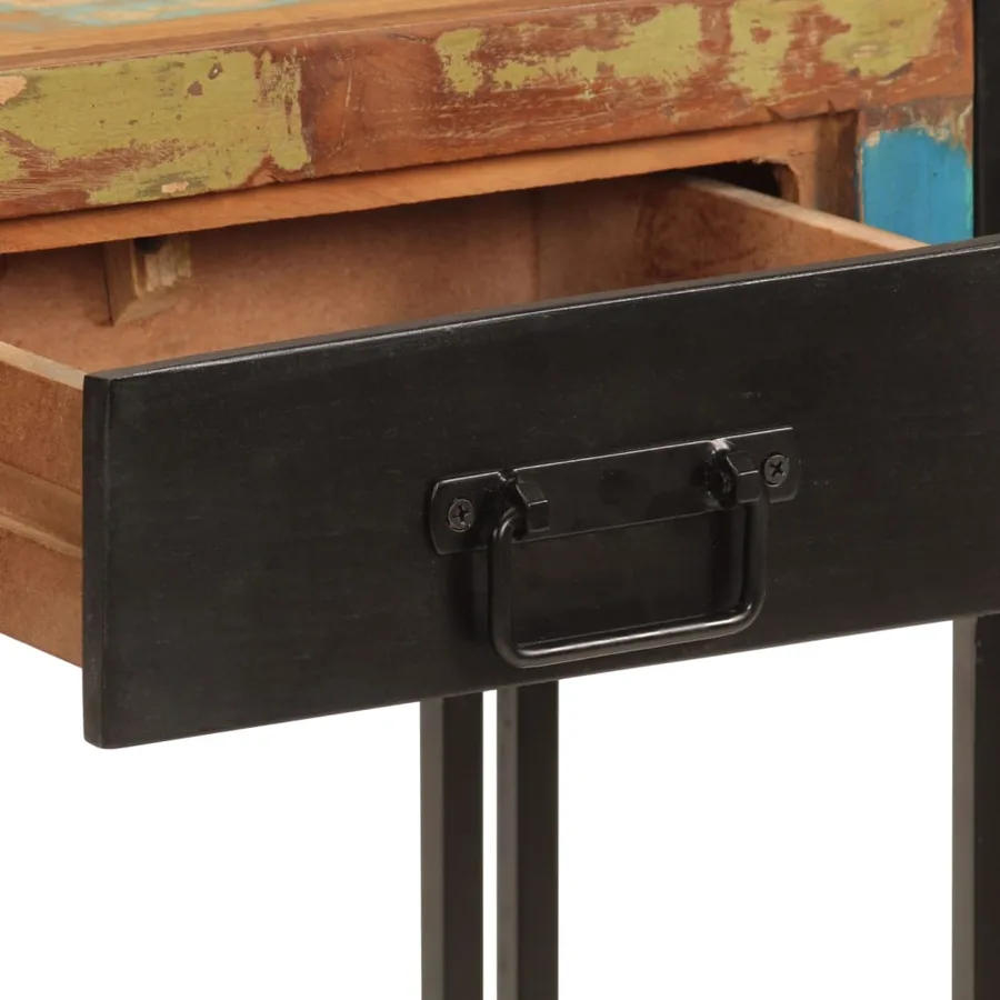 Table console 110x30x76 cm Bois massif de récupération - 5