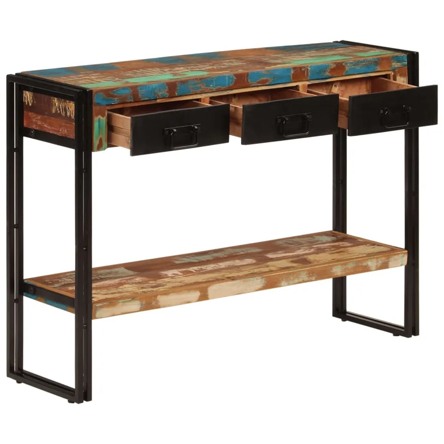 Table console 110x30x76 cm Bois massif de récupération - 6