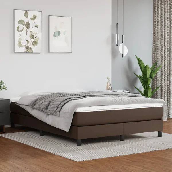 Matelas de lit à ressorts ensachés fermeté moyenne Marron 140x190x20 cm