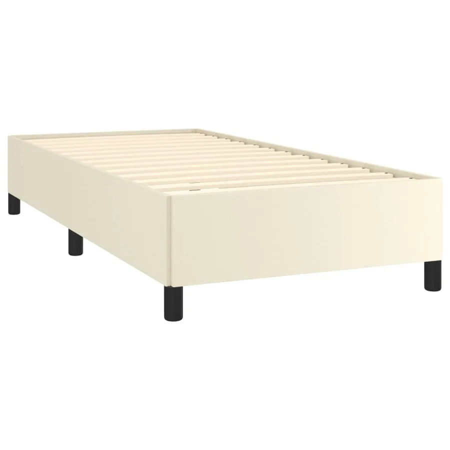 Cadre de lit sans matelas crème 90x190 cm similicuir - 4