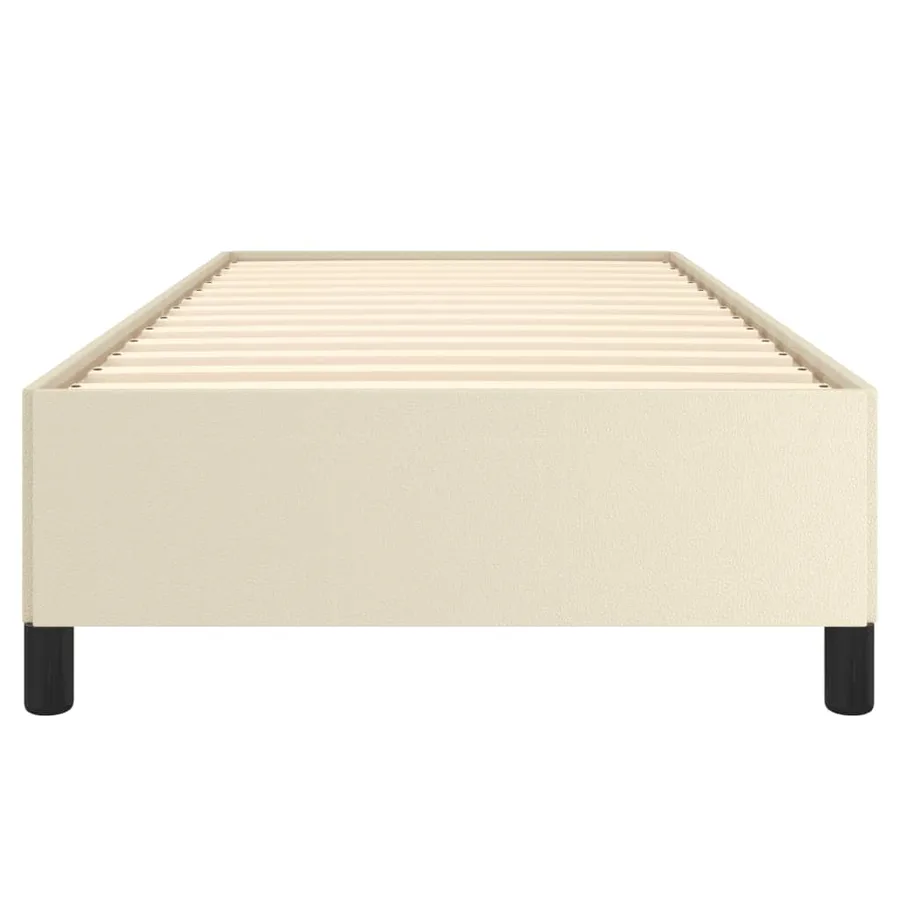 Cadre de lit sans matelas crème 90x190 cm similicuir - 5