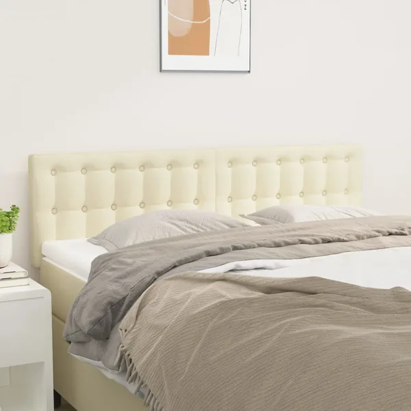 Têtes de lit Crème 144x5x78/88 cm Similicuir