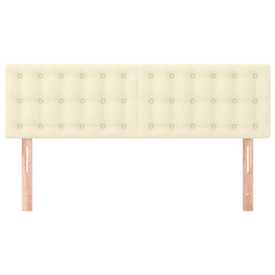 Têtes de lit Crème 144x5x78/88 cm Similicuir - 3