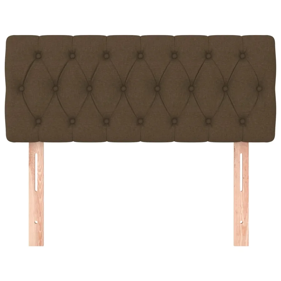 Tête de lit Marron Foncé 100x7x78/88 cm Tissu - 3
