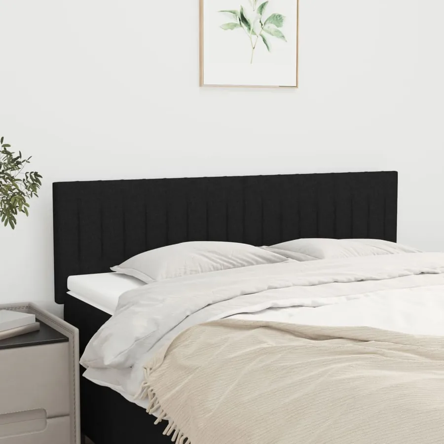 Têtes de lit Noir 144 x 5 x 78/88 cm Tissu