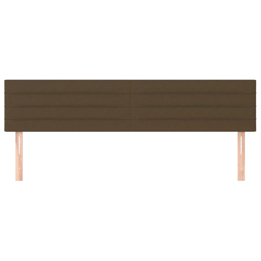 Têtes de lit Marron foncé 200 x 5 x 78/88 cm Tissu - 3