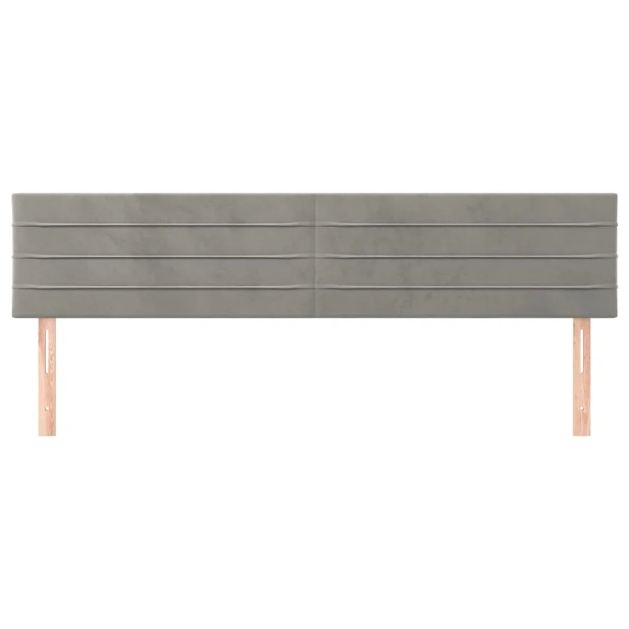 Têtes de lit Gris clair 180x5x78/88 cm Velours - 3