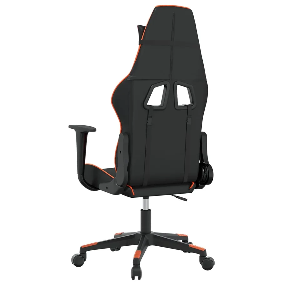 Chaise de jeu de massage Noir et orange Similicuir - 5