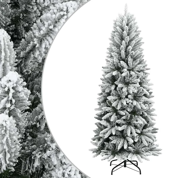 Sapin de Noël artificiel avec neige floquée 120 cm PVC et PE