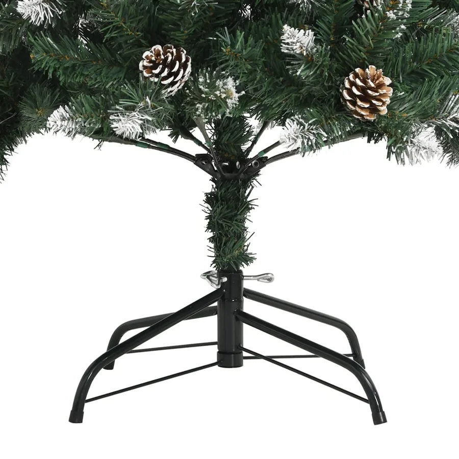 Sapin de Noël artificiel avec support Vert 210 cm PVC - 7