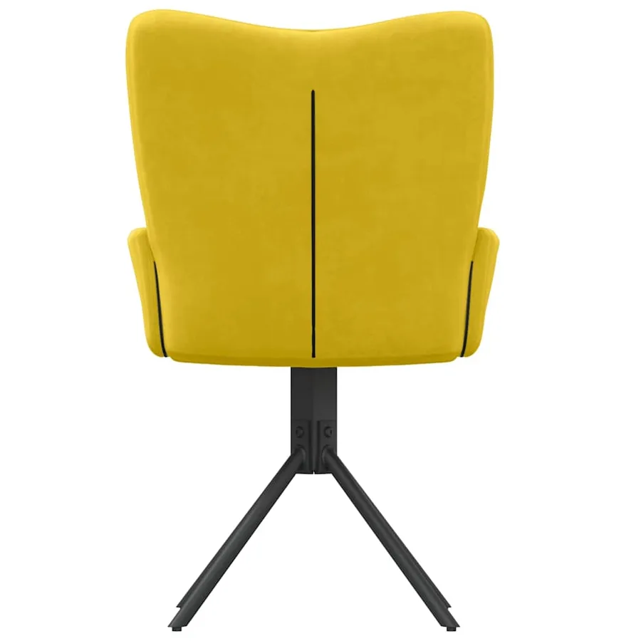 Chaises pivotantes à manger lot de 2 Jaune Velours - 7