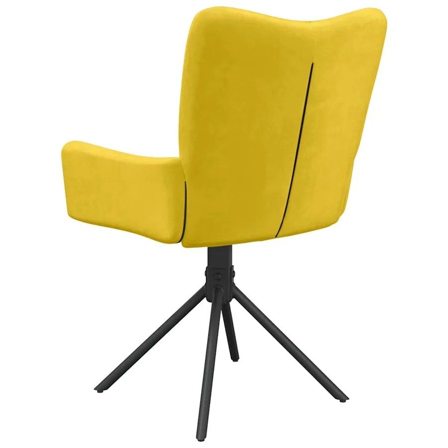 Chaises pivotantes à manger lot de 2 Jaune Velours - 8