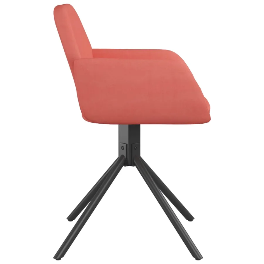 Chaises pivotantes à manger lot de 2 Rose Velours - 5
