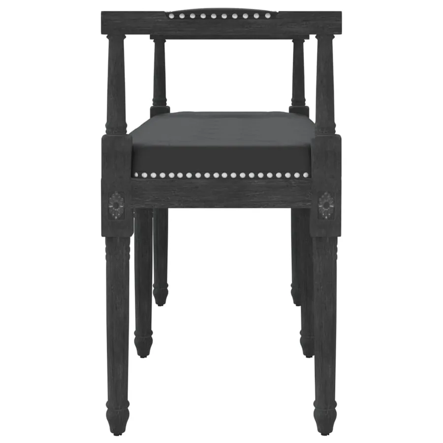 Banc Noir 110x40x70 cm Velours - 4