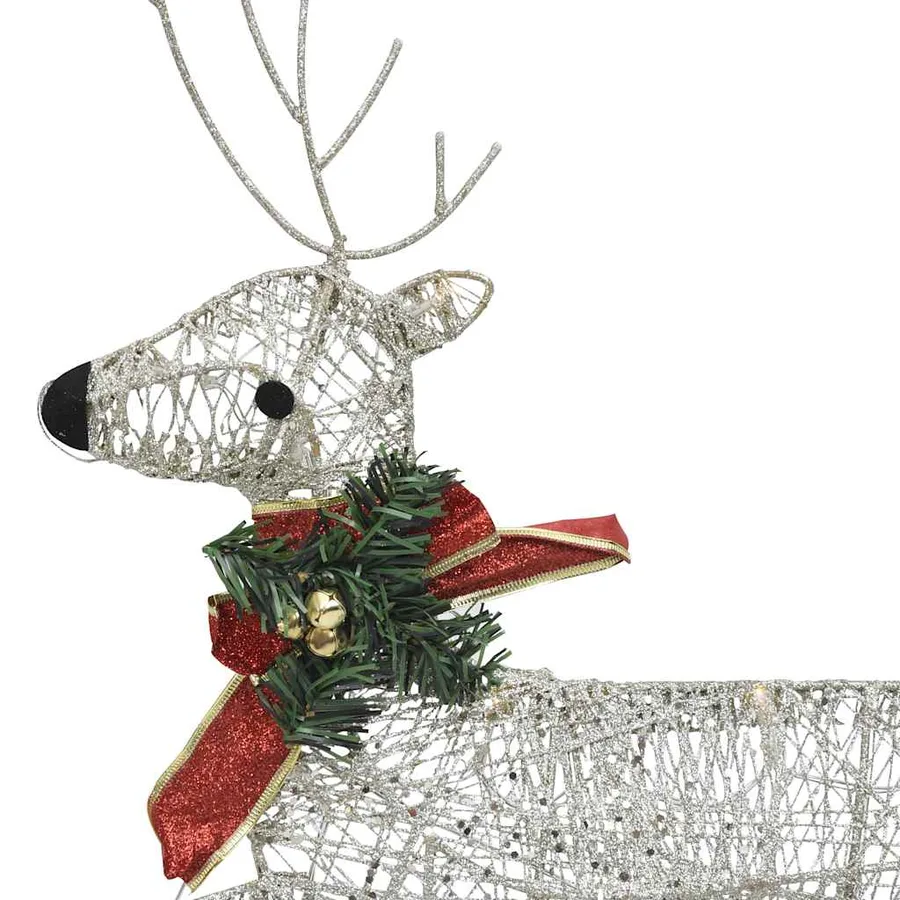 Rennes de Noël 2 pcs Doré 40 LED - 4