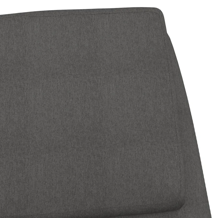Chaise de relaxation Gris foncé Tissu - 6