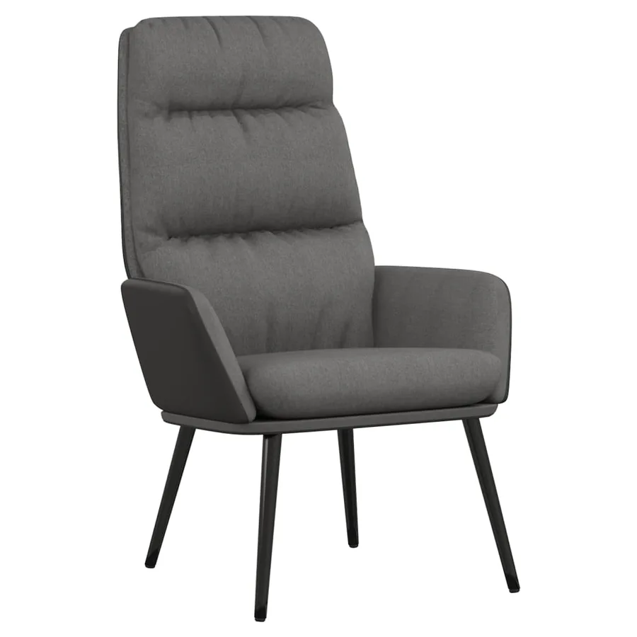 Chaise de relaxation Gris clair Tissu - 2