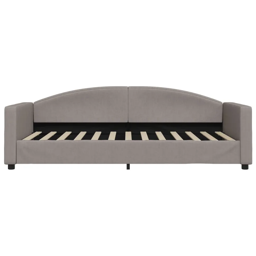 Lit de jour avec gigogne sans matelas taupe 90x200 cm - 7