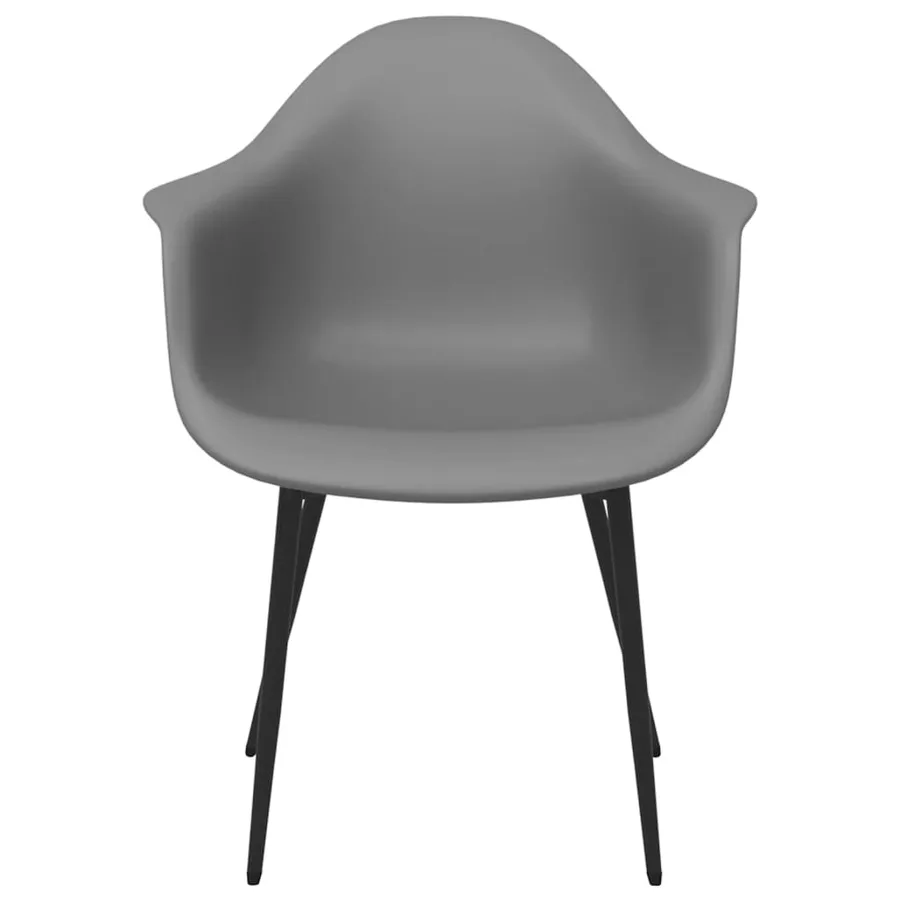 Chaises à manger lot de 4 gris PP - 4