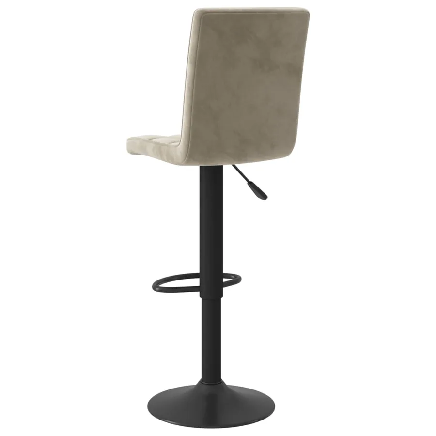Tabourets de bar lot de 2 gris clair velours - 6